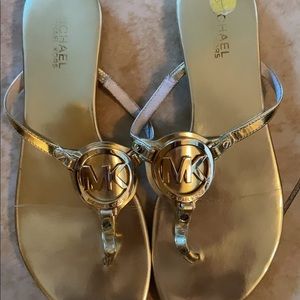 Michael Kors gold sandals